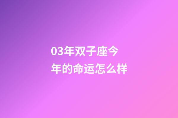 03年双子座今年的命运怎么样-第1张-星座运势-玄机派