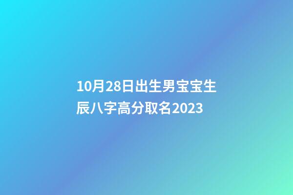 10月28日出生男宝宝生辰八字高分取名2023