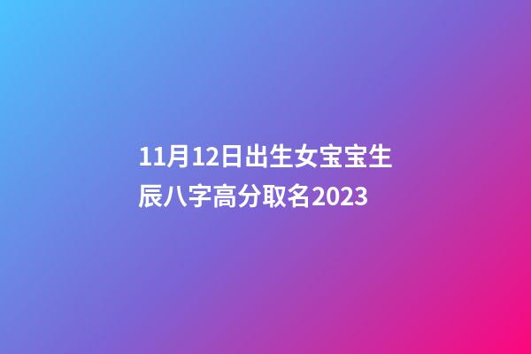 11月12日出生女宝宝生辰八字高分取名2023