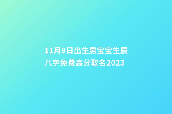 11月9日出生男宝宝生辰八字免费高分取名2023