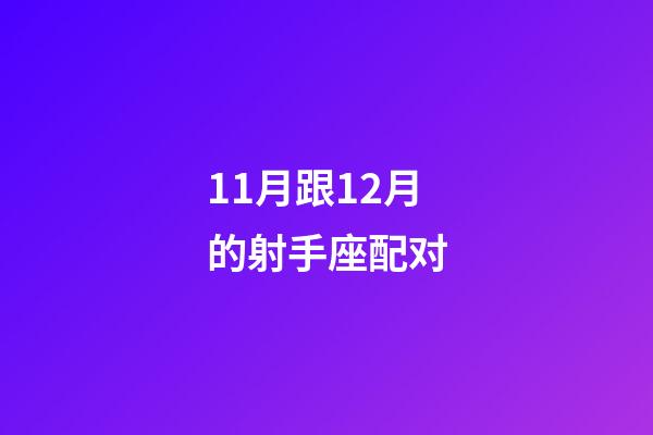 11月跟12月的射手座配对-第1张-星座运势-玄机派