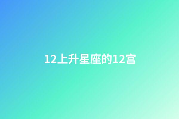 12上升星座的12宫-第1张-星座运势-玄机派