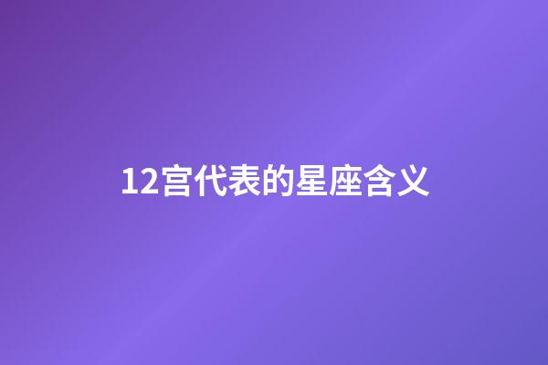 12宫代表的星座含义-第1张-星座运势-玄机派