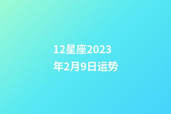 12星座2023年2月9日运势-第1张-星座运势-玄机派