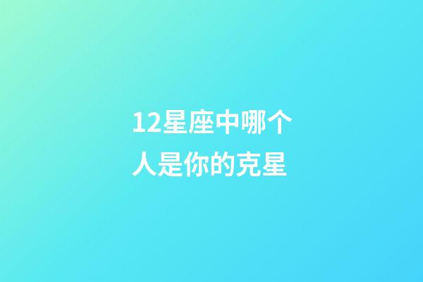 12星座中哪个人是你的克星-第1张-星座运势-玄机派