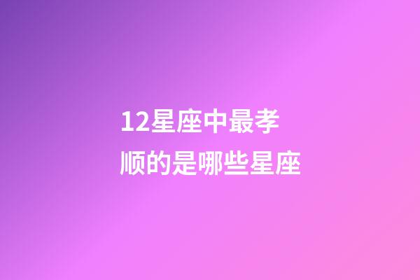 12星座中最孝顺的是哪些星座-第1张-星座运势-玄机派