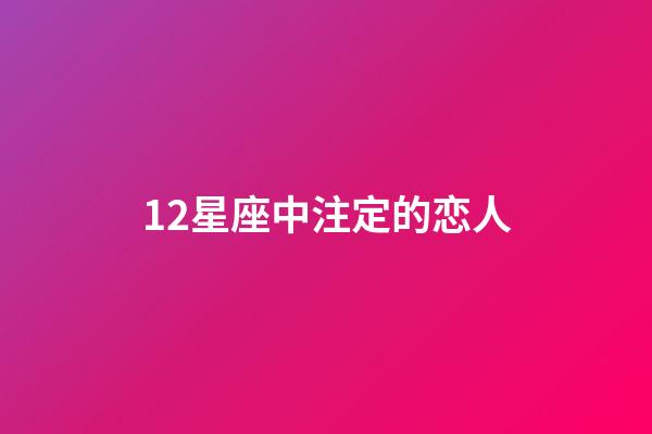 12星座中注定的恋人-第1张-星座运势-玄机派