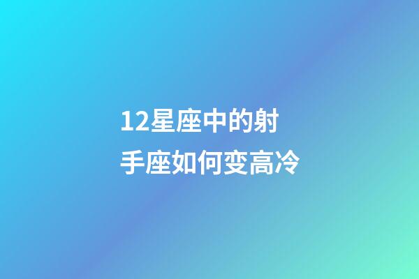 12星座中的射手座如何变高冷-第1张-星座运势-玄机派