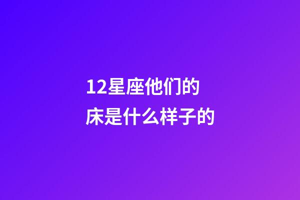 12星座他们的床是什么样子的-第1张-星座运势-玄机派