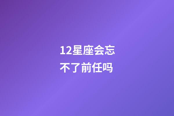 12星座会忘不了前任吗-第1张-星座运势-玄机派
