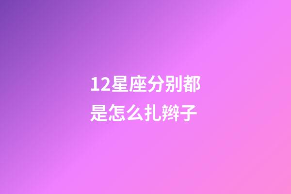 12星座分别都是怎么扎辫子-第1张-星座运势-玄机派