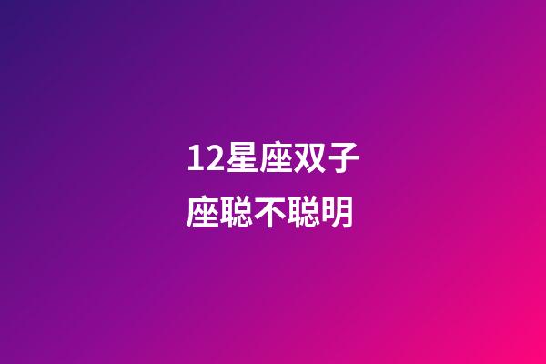12星座双子座聪不聪明-第1张-星座运势-玄机派