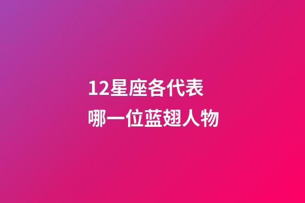 12星座各代表哪一位蓝翅人物