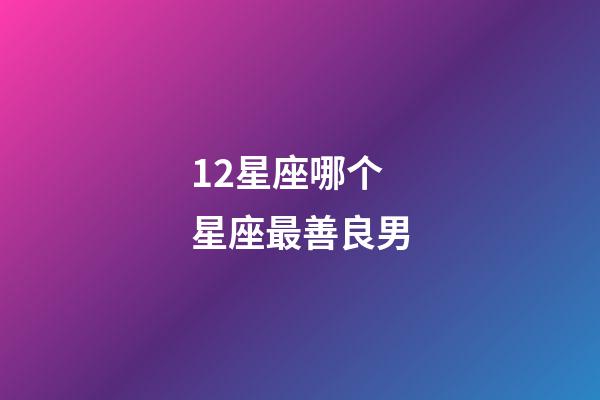 12星座哪个星座最善良男-第1张-星座运势-玄机派