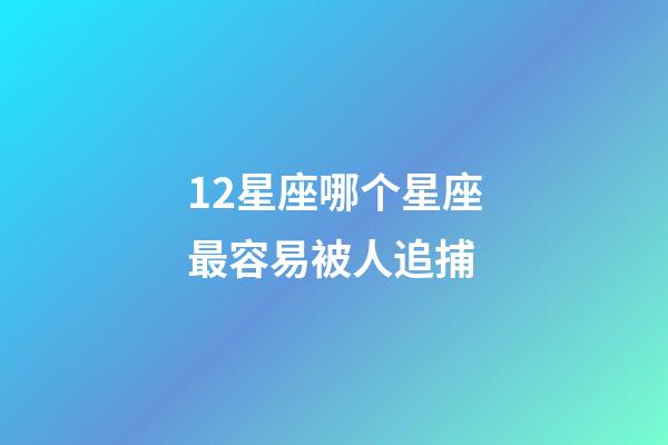 12星座哪个星座最容易被人追捕-第1张-星座运势-玄机派