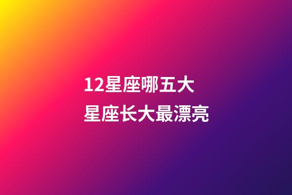 12星座哪五大星座长大最漂亮-第1张-星座运势-玄机派