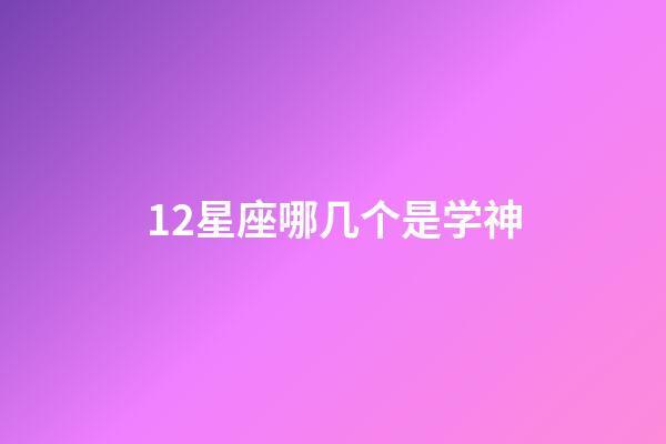 12星座哪几个是学神-第1张-星座运势-玄机派