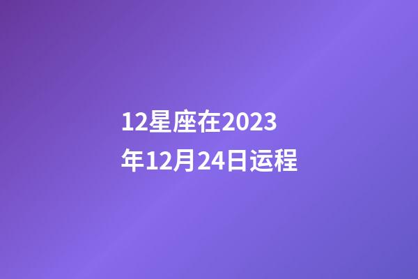 12星座在2023年12月24日运程-第1张-星座运势-玄机派
