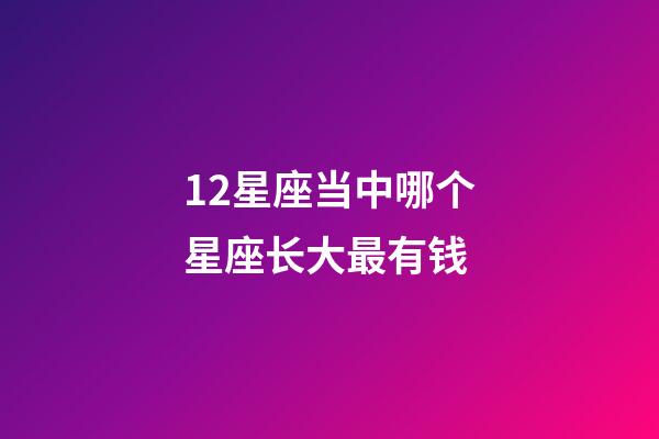 12星座当中哪个星座长大最有钱-第1张-星座运势-玄机派