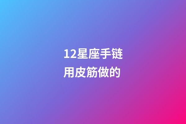 12星座手链用皮筋做的-第1张-星座运势-玄机派