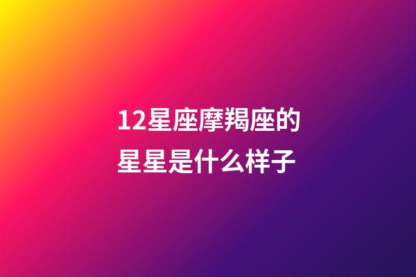 12星座摩羯座的星星是什么样子-第1张-星座运势-玄机派