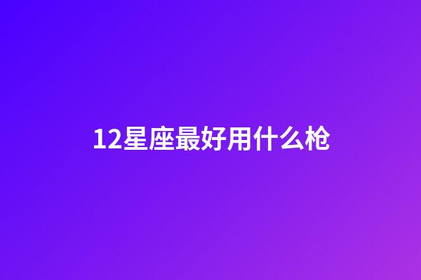 12星座最好用什么枪-第1张-星座运势-玄机派