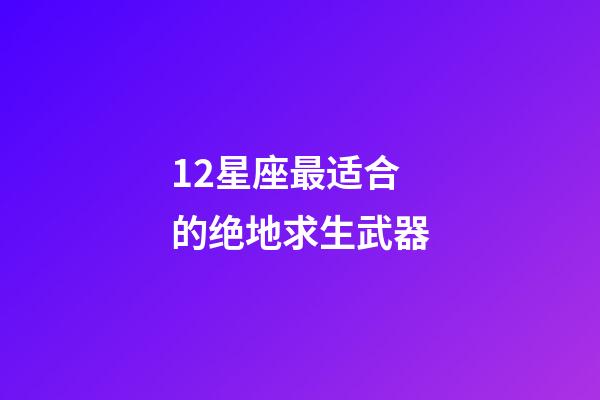 12星座最适合的绝地求生武器-第1张-星座运势-玄机派