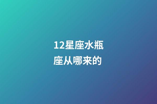 12星座水瓶座从哪来的-第1张-星座运势-玄机派