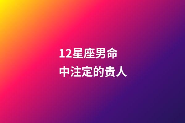 12星座男命中注定的贵人-第1张-星座运势-玄机派