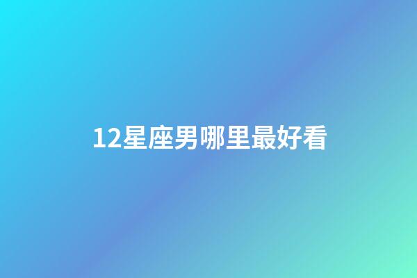 12星座男哪里最好看-第1张-星座运势-玄机派