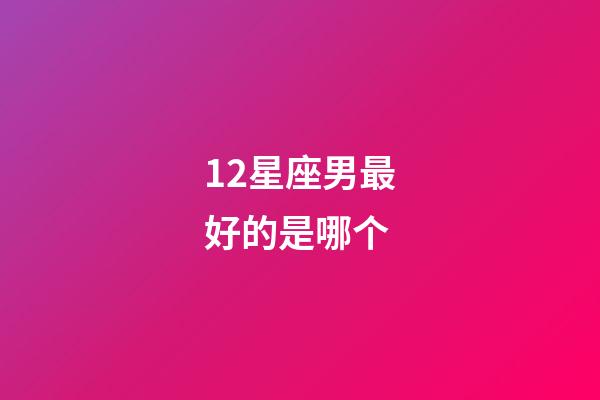 12星座男最好的是哪个-第1张-星座运势-玄机派