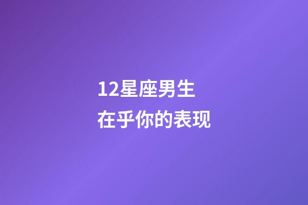 12星座男生在乎你的表现-第1张-星座运势-玄机派