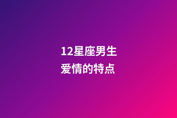 12星座男生爱情的特点-第1张-星座运势-玄机派