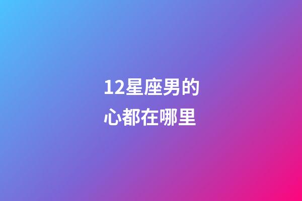 12星座男的心都在哪里-第1张-星座运势-玄机派