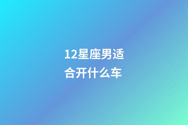 12星座男适合开什么车-第1张-星座运势-玄机派