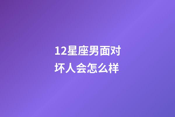 12星座男面对坏人会怎么样-第1张-星座运势-玄机派