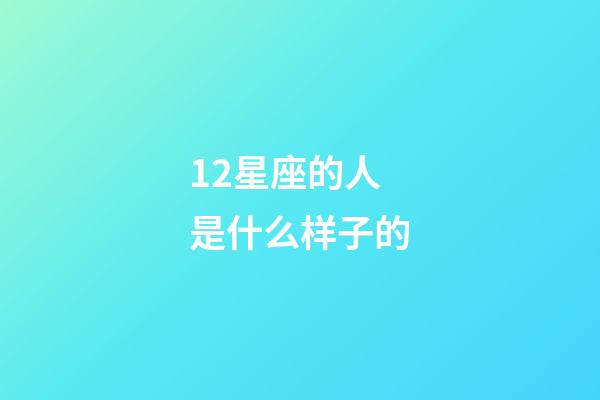 12星座的人是什么样子的-第1张-星座运势-玄机派