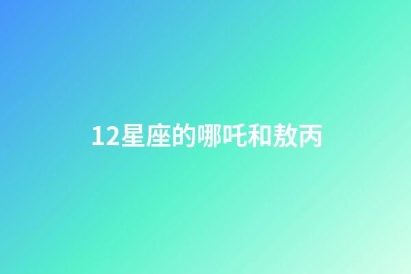 12星座的哪吒和敖丙-第1张-星座运势-玄机派