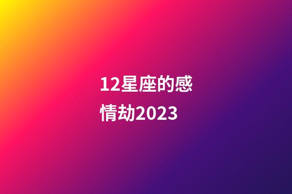 12星座的感情劫2023-第1张-星座运势-玄机派
