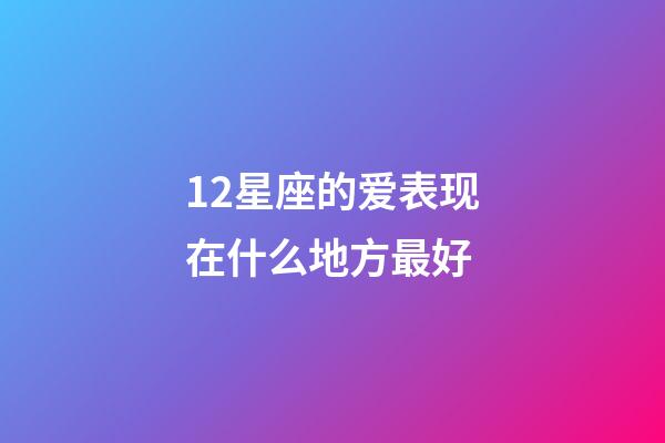 12星座的爱表现在什么地方最好