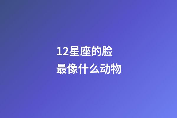 12星座的脸最像什么动物-第1张-星座运势-玄机派