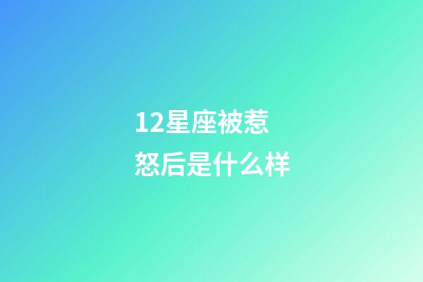 12星座被惹怒后是什么样-第1张-星座运势-玄机派