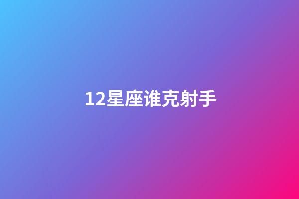 12星座谁克射手-第1张-星座运势-玄机派