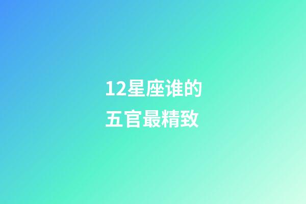 12星座谁的五官最精致-第1张-星座运势-玄机派