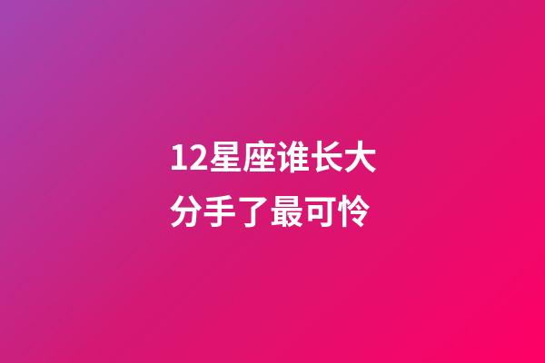 12星座谁长大分手了最可怜-第1张-星座运势-玄机派
