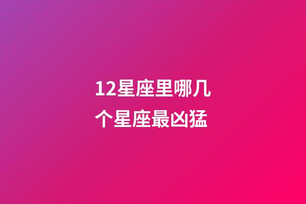 12星座里哪几个星座最凶猛-第1张-星座运势-玄机派