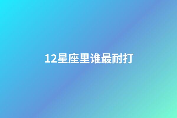 12星座里谁最耐打-第1张-星座运势-玄机派