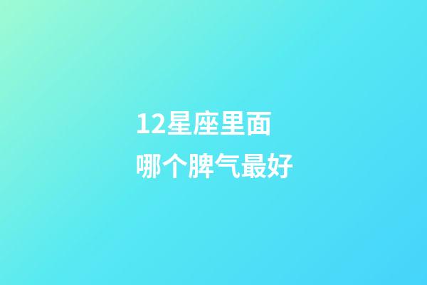 12星座里面哪个脾气最好-第1张-星座运势-玄机派