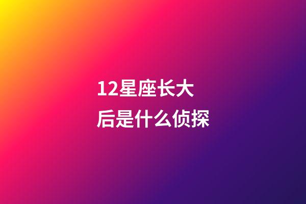 12星座长大后是什么侦探-第1张-星座运势-玄机派