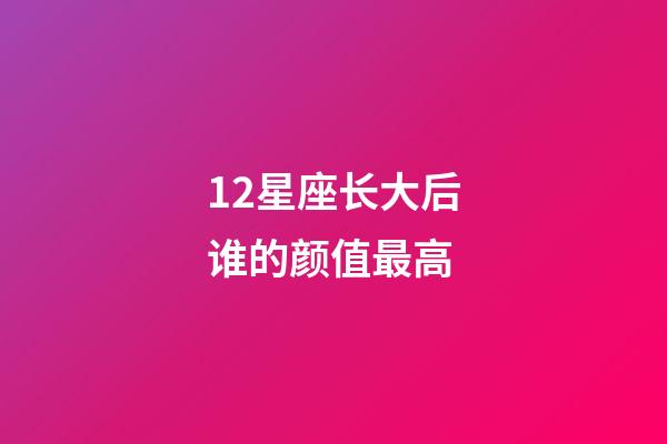 12星座长大后谁的颜值最高-第1张-星座运势-玄机派